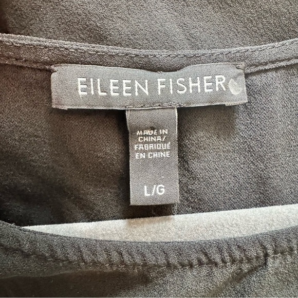 Eileen Fisher 100% Silk High Low Hem Scoopneck Tank - Picture 4 of 5